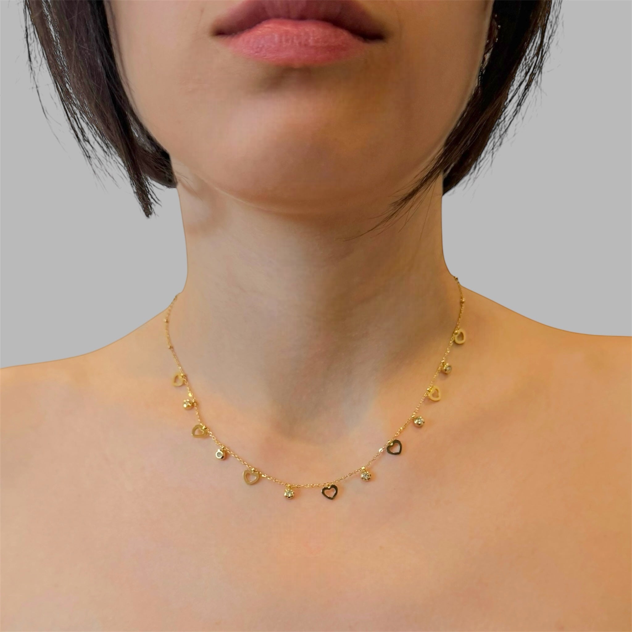 Collana cuoricini di luce Sharifa Crystals
